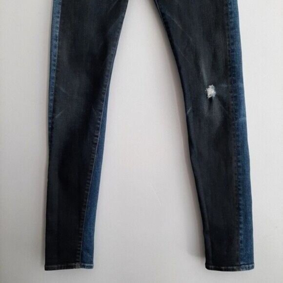 FIDELITY | Mila Two-tone Hellcat Sun King Distressed Mid-rise Jeans Sz 27 - Picture 5 of 14